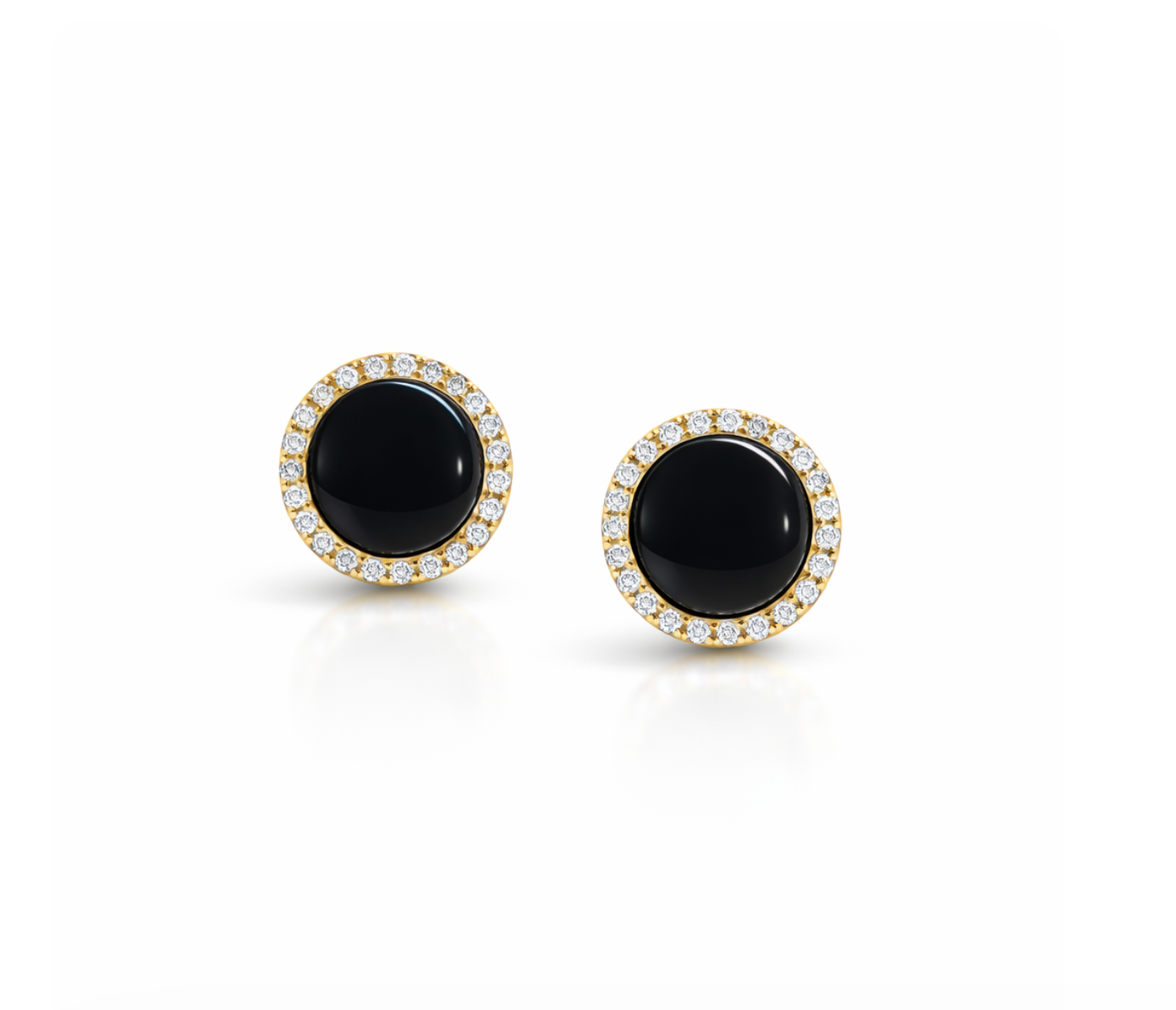 DIAMOND & ONYX STUDS