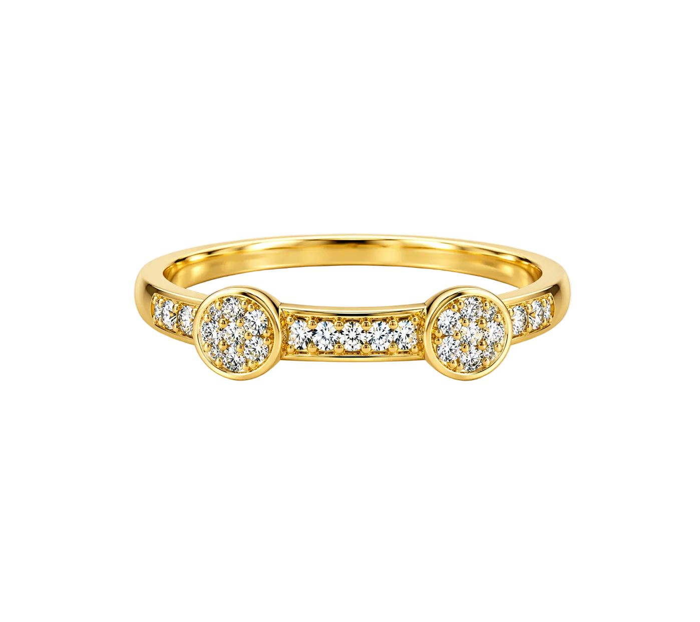 DIAMOND & DIAMOND CLUSTER RING