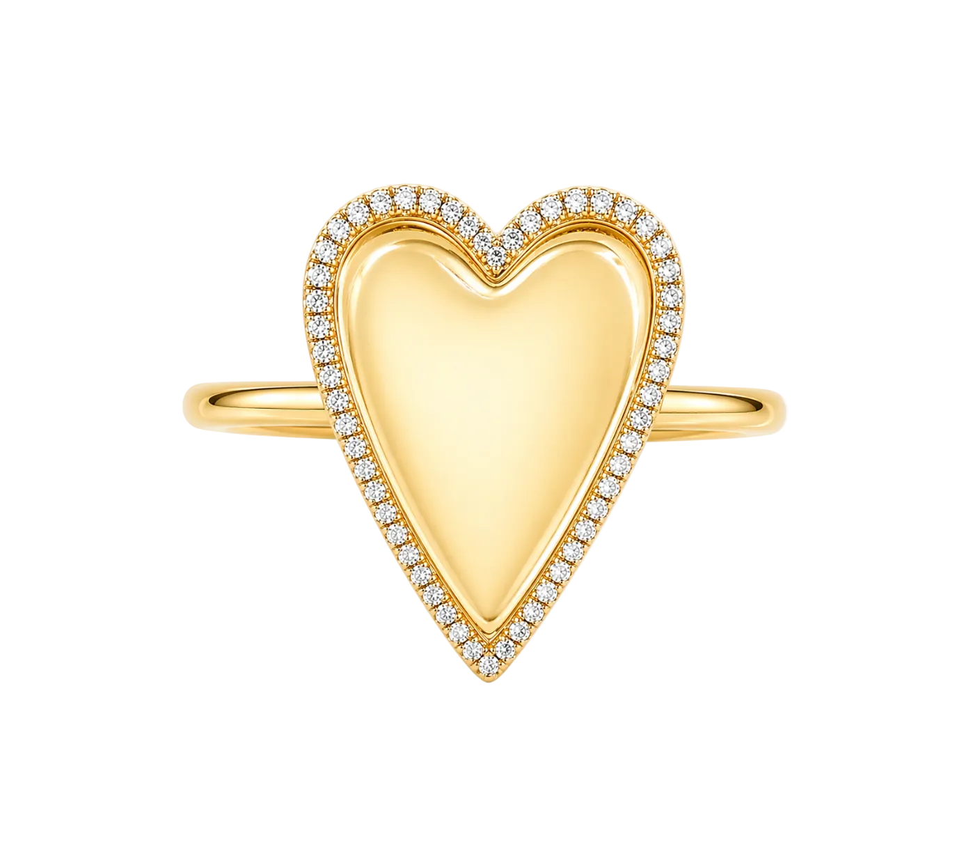 DIAMOND HALO HEART RING