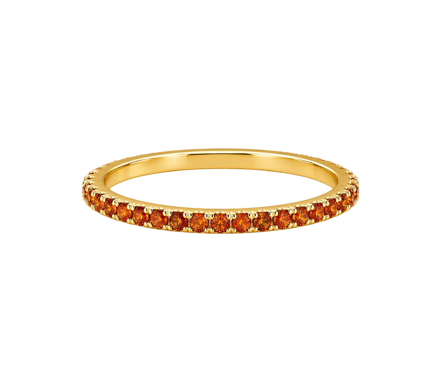 ORANGE SAPPHIRE ETERNITY BAND RING