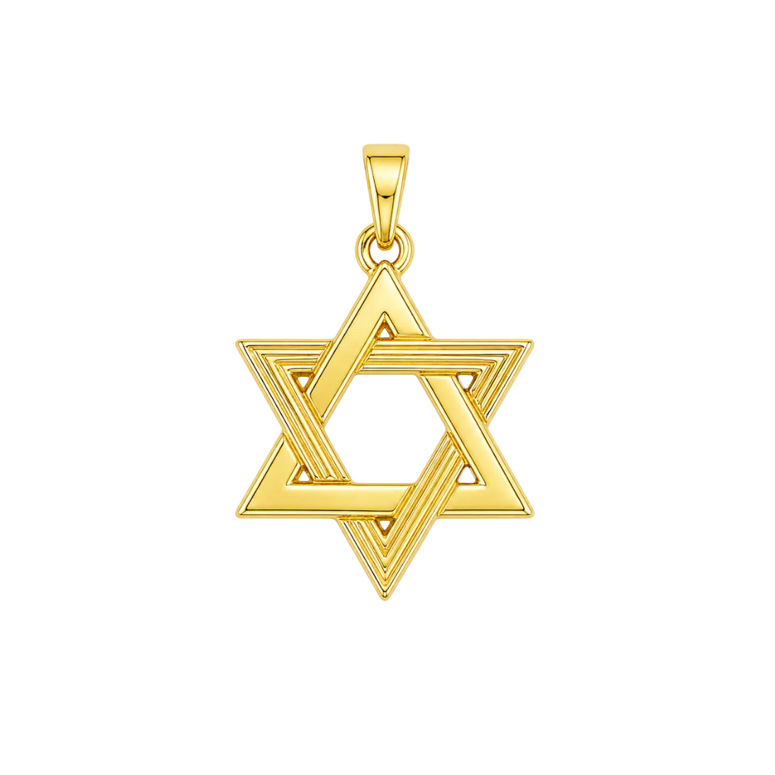 FLUTED STAR OF DAVID CHARM