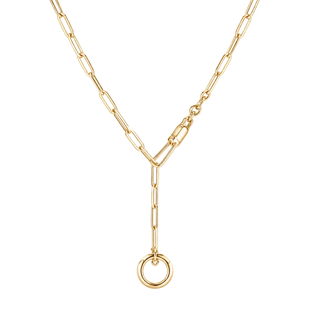 PAPERCLIP CHAIN WITH CARABINER