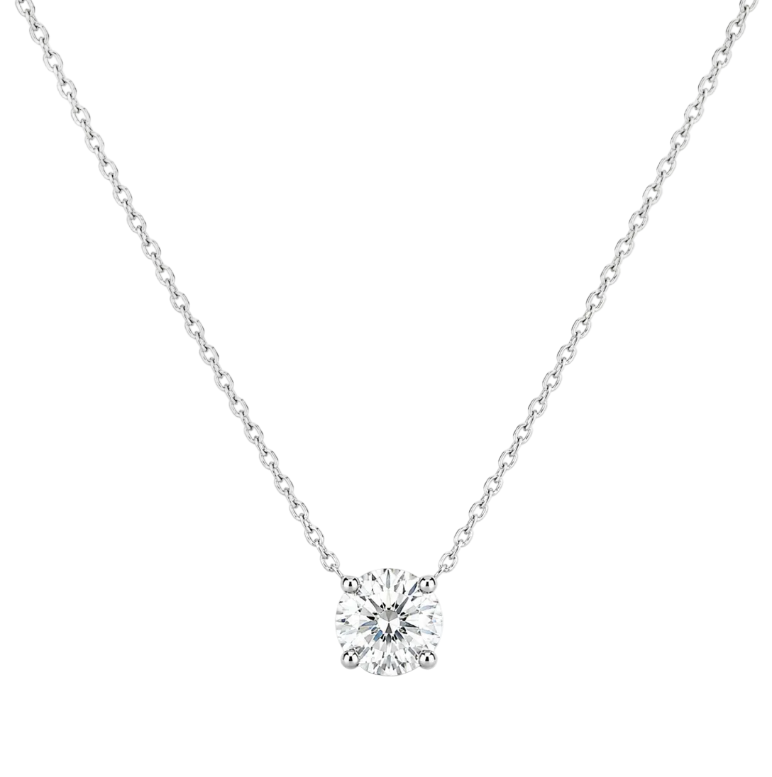 LAB DIAMOND SOLITAIRE NECKLACE