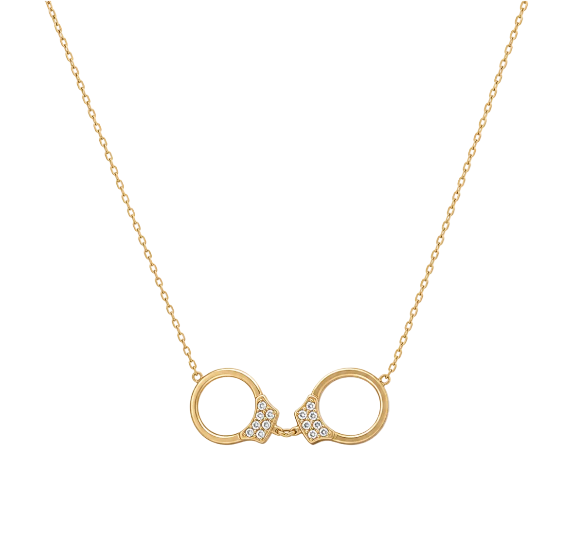DIAMOND HANDCUFF NECKLACE