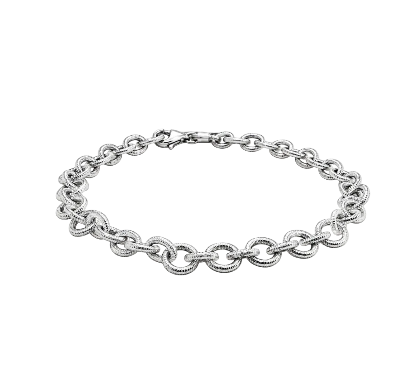 TEXTURED ROLO LINK BRACELET