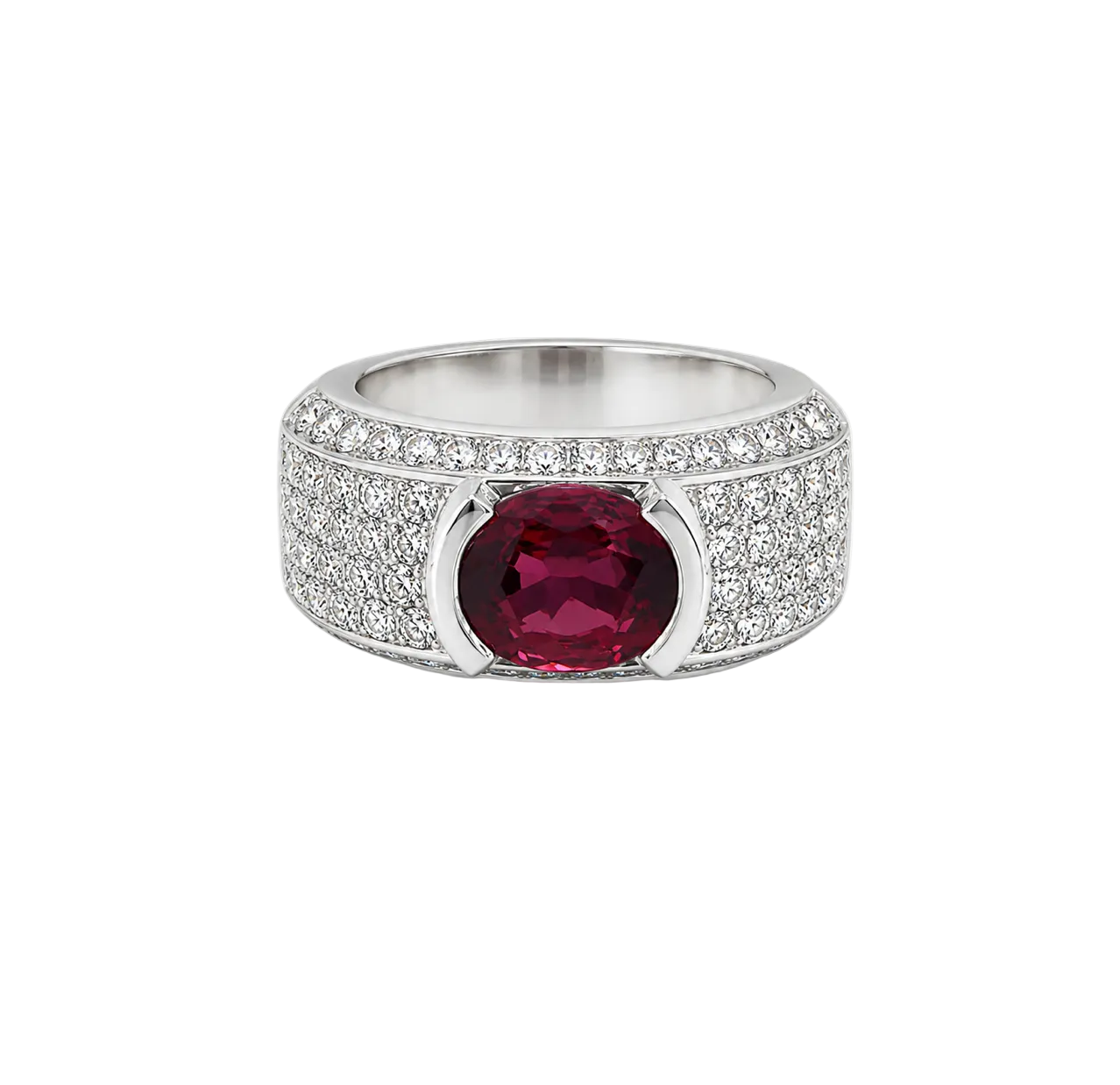 CHUNKY TOURMALINE & DIAMOND RING
