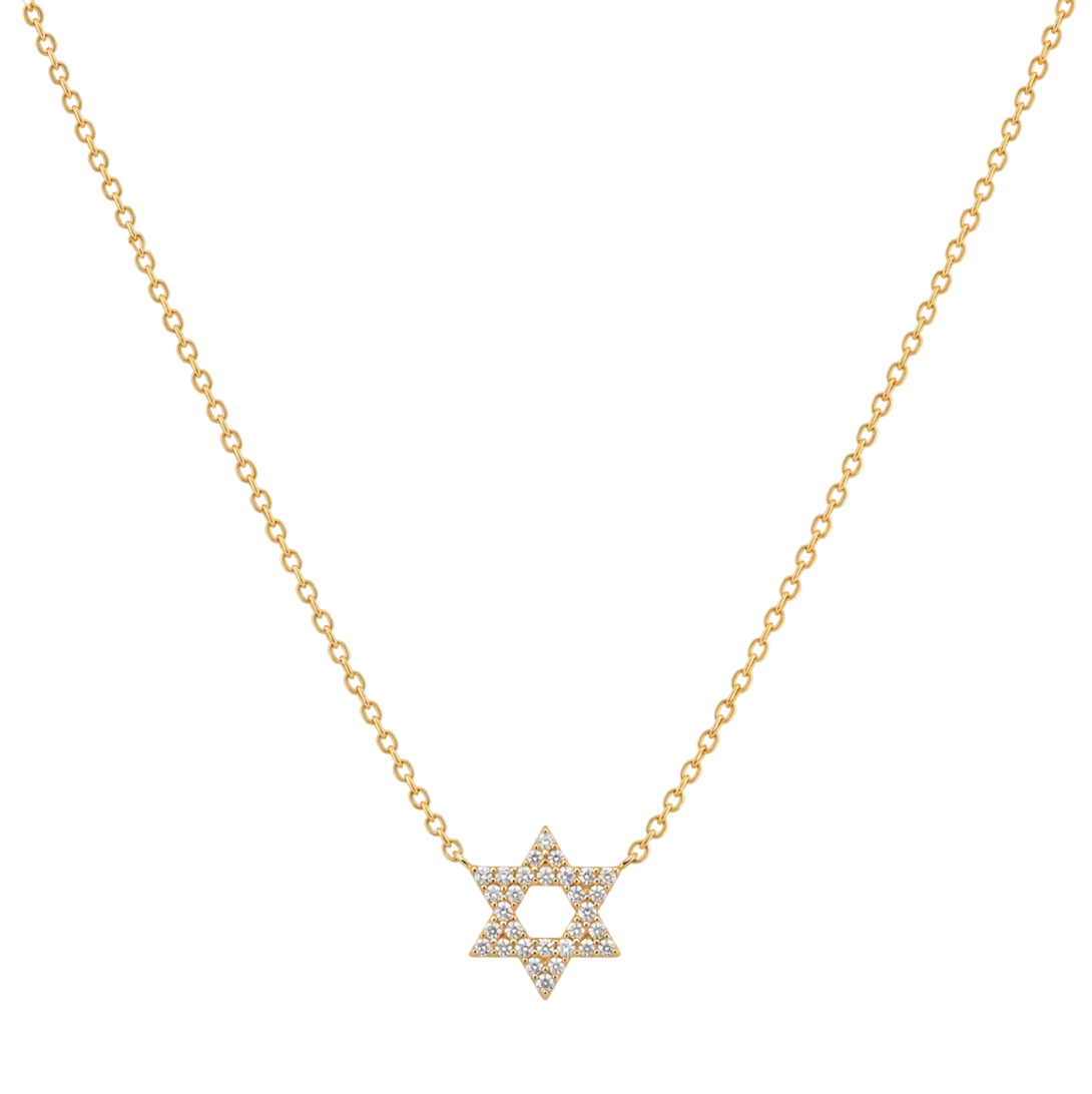 MINI DIAMOND STAR OF DAVID NECKLACE