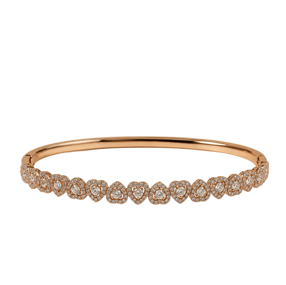 DIAMOND HEART BANGLE