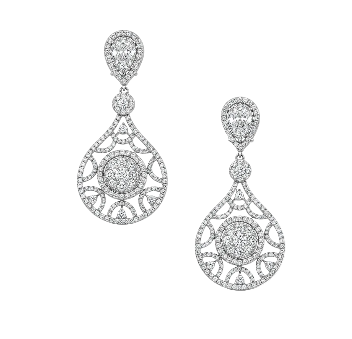 FANCY DIAMOND DANGLE EARRINGS