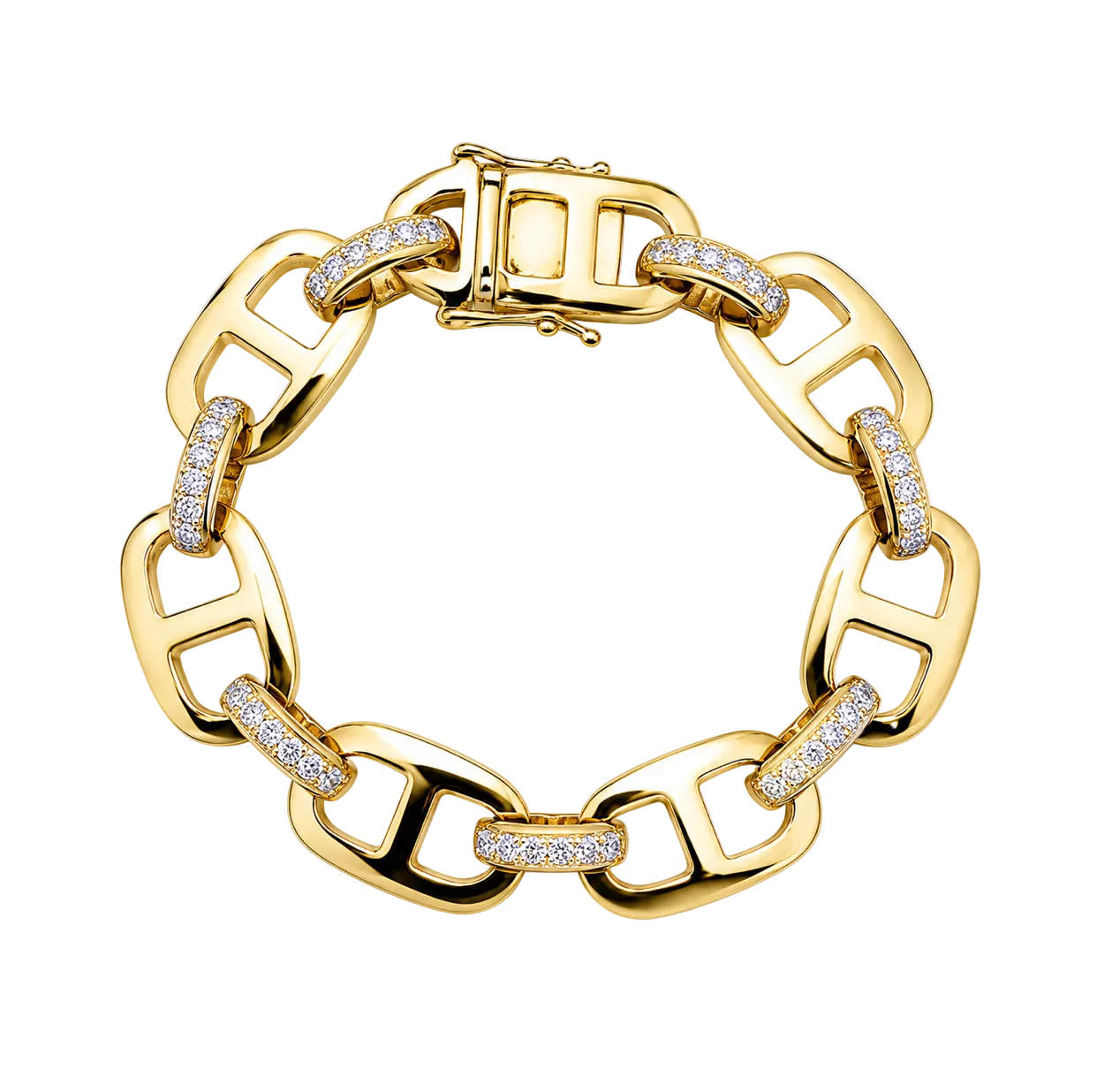 DIAMOND ANCHOR LINK BRACELET