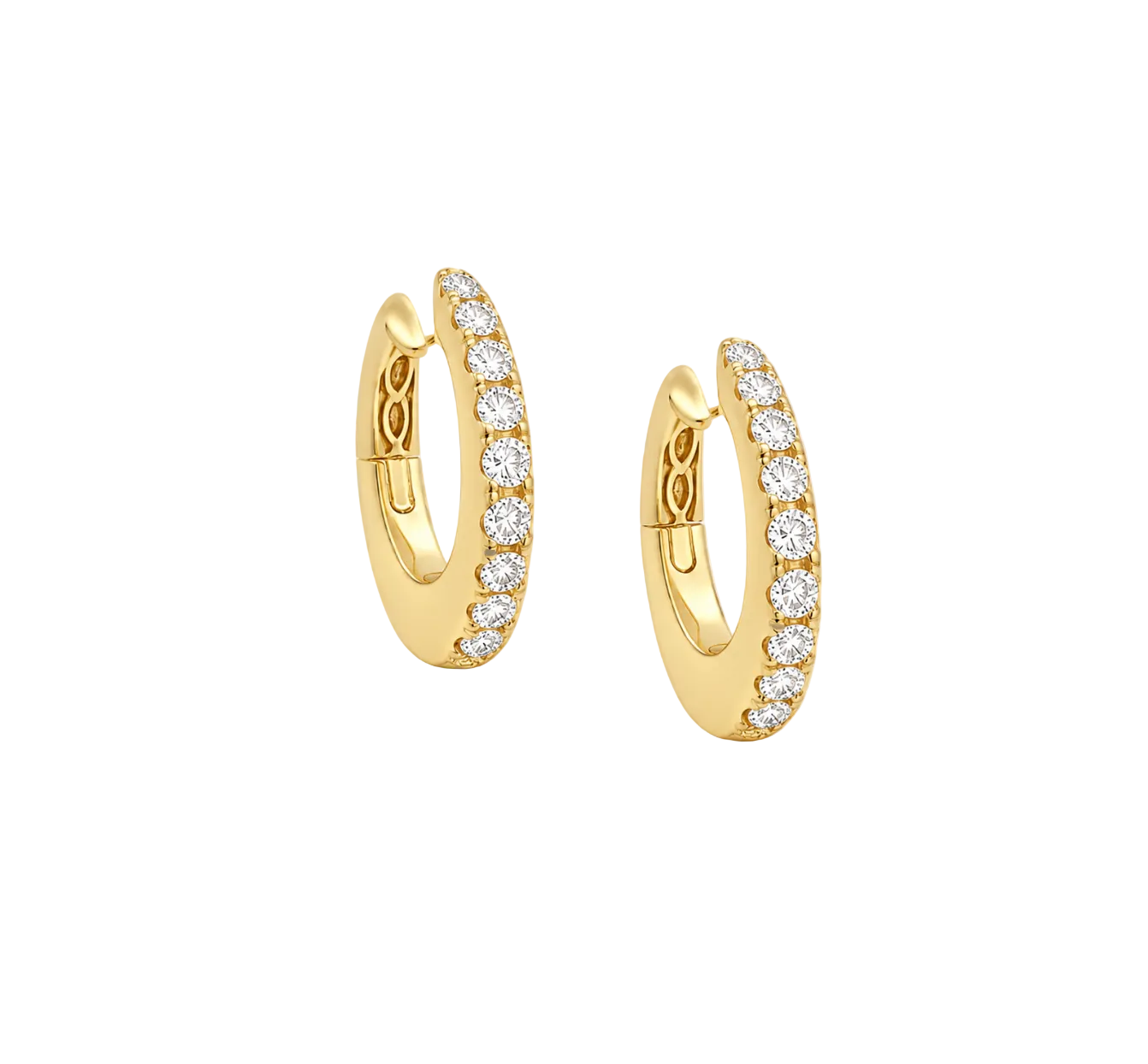 DIAMOND OVAL SHAPED HOOPS