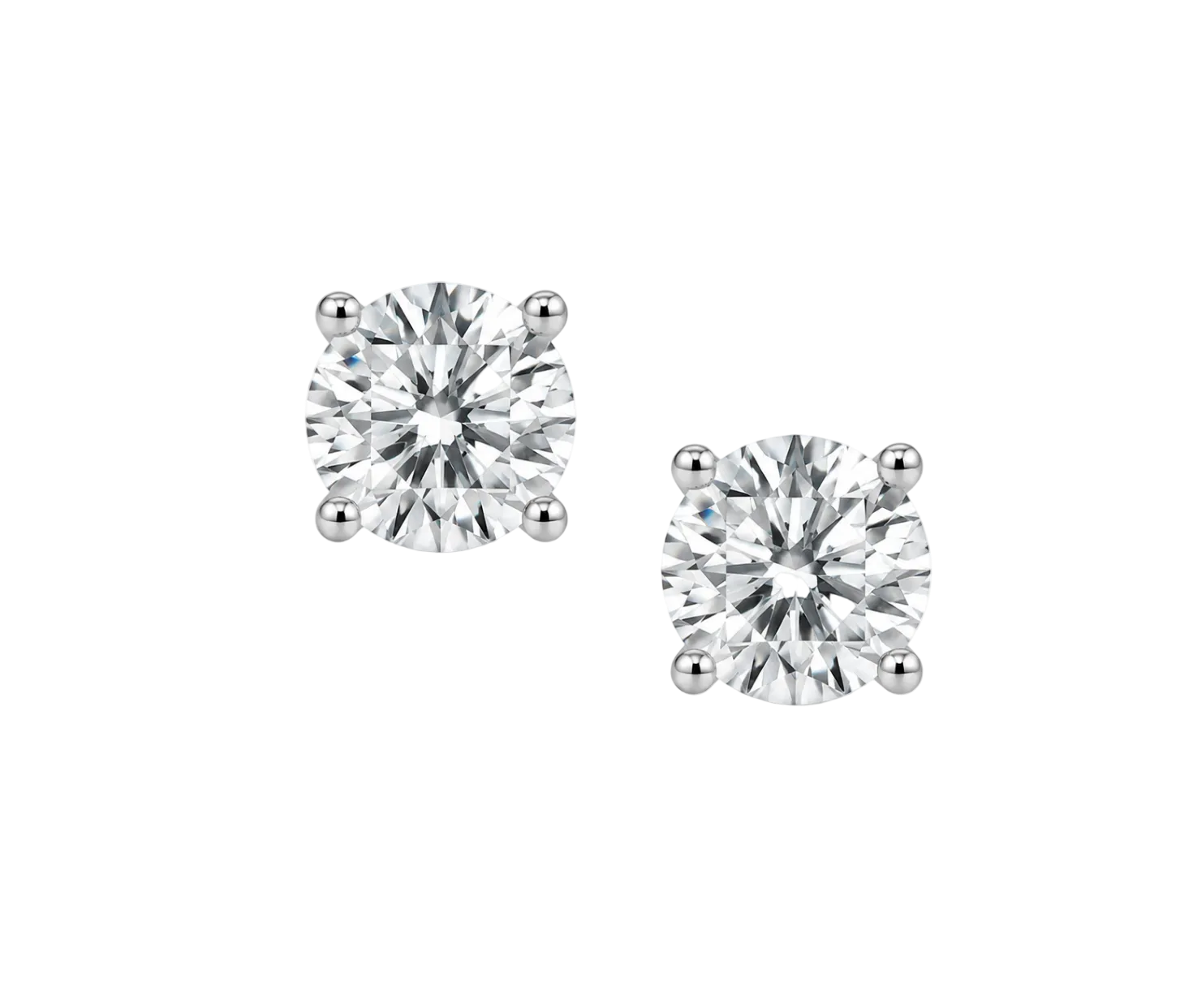 4 CLAW LAB DIAMOND STUDS