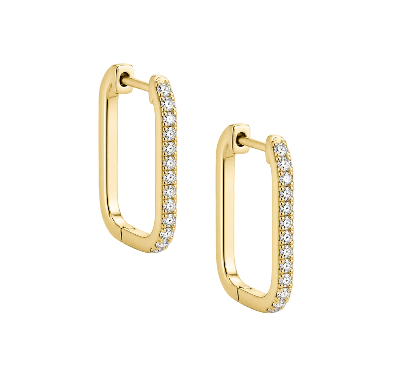 RECTANGULAR DIAMOND HOOPS