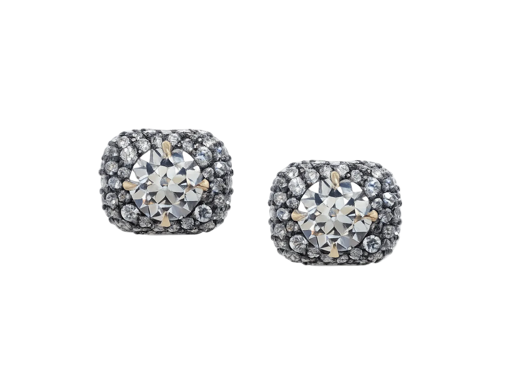 LAB BLACK RHODIUM DIAMOND STUDS