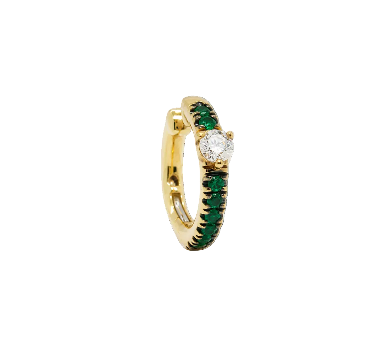 DIAMOND & EMERALD EAR CUFF