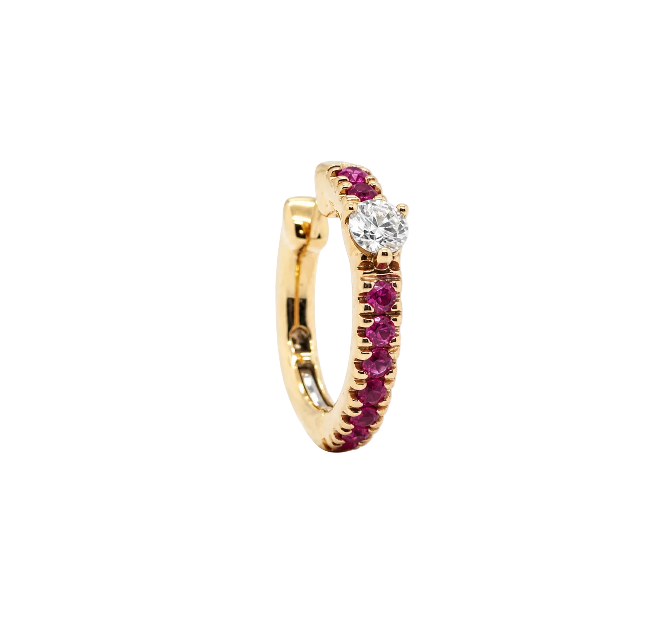 DIAMOND & PINK SAPPHIRE EAR CUFF