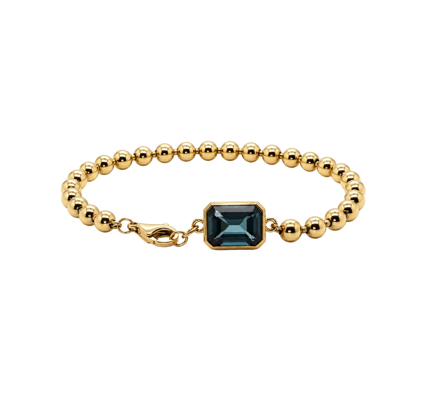 BLUE TOPAZ & BALL BRACELET