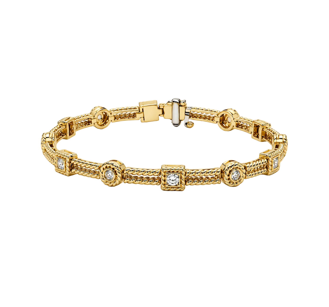 DIAMOND ROPE LINK BRACELET