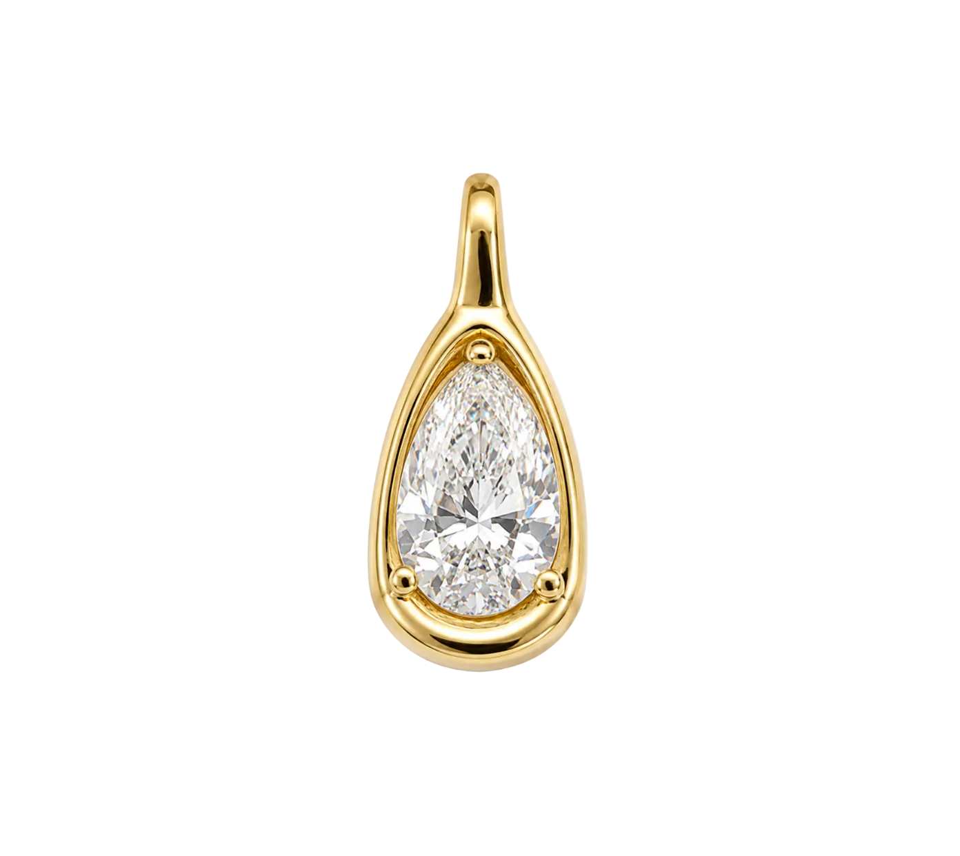 LAB PEAR SHAPED DIAMOND PENDANT