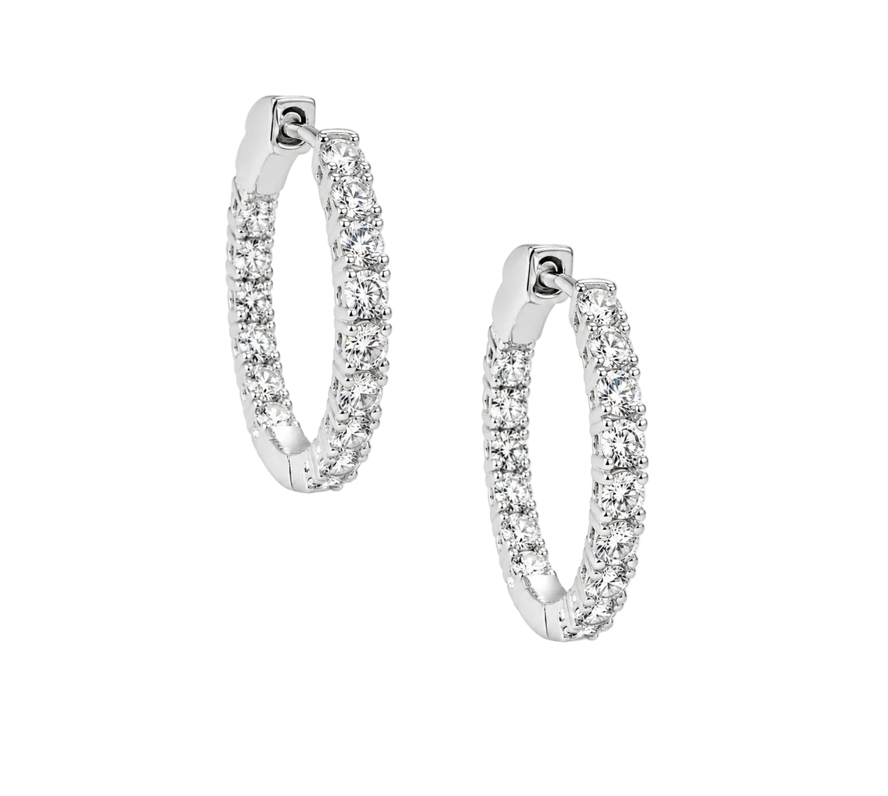 LAB DIAMOND HOOPS