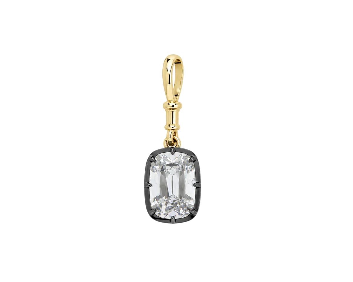 CUSHION CUT LAB DIAMOND CHARM
