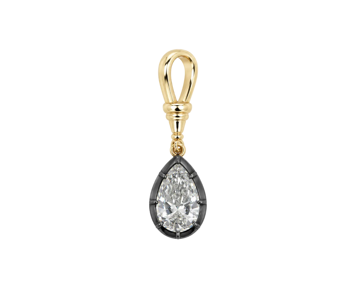 PEAR SHAPED LAB DIAMOND CHARM
