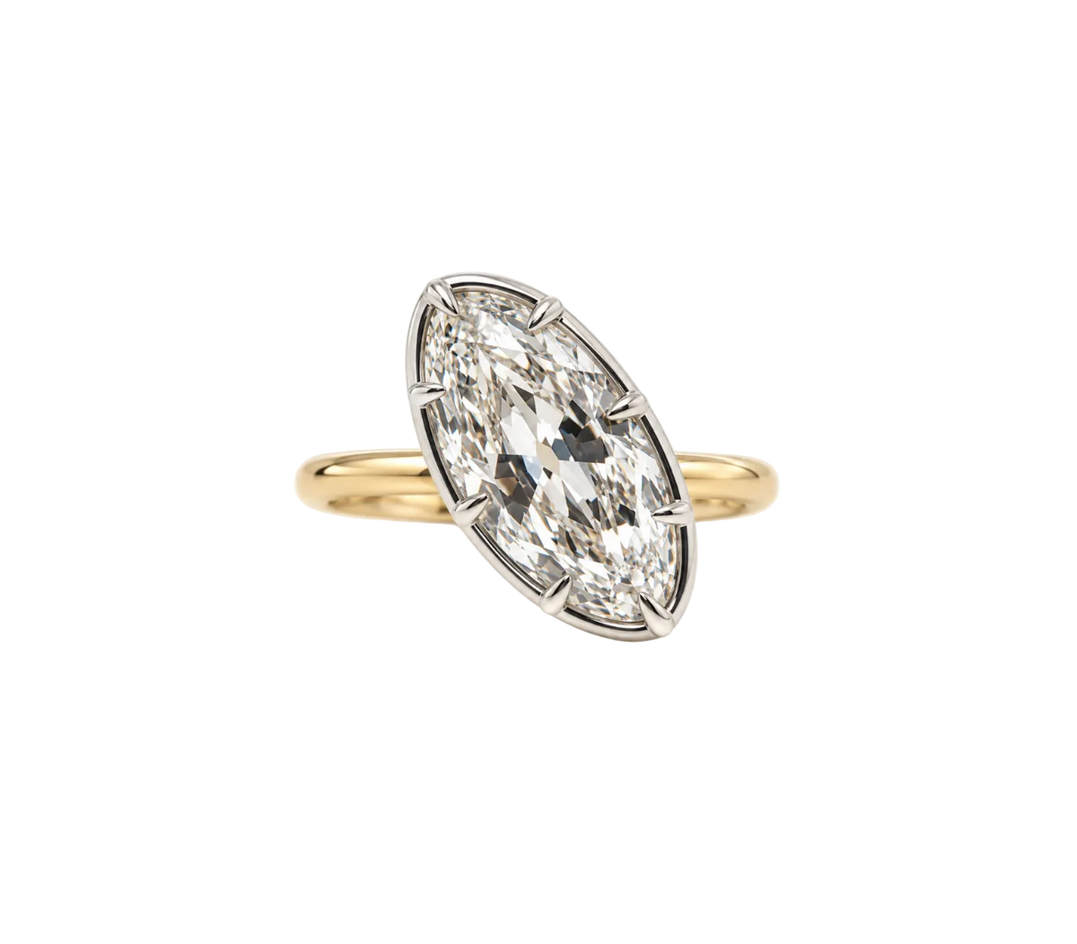 MOVAL DIAMOND TWO TONE RING