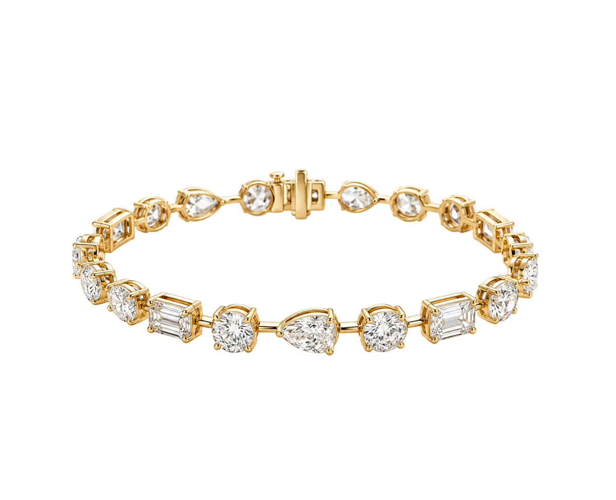 MIXED LAB DIAMOND TENNIS BRACELET