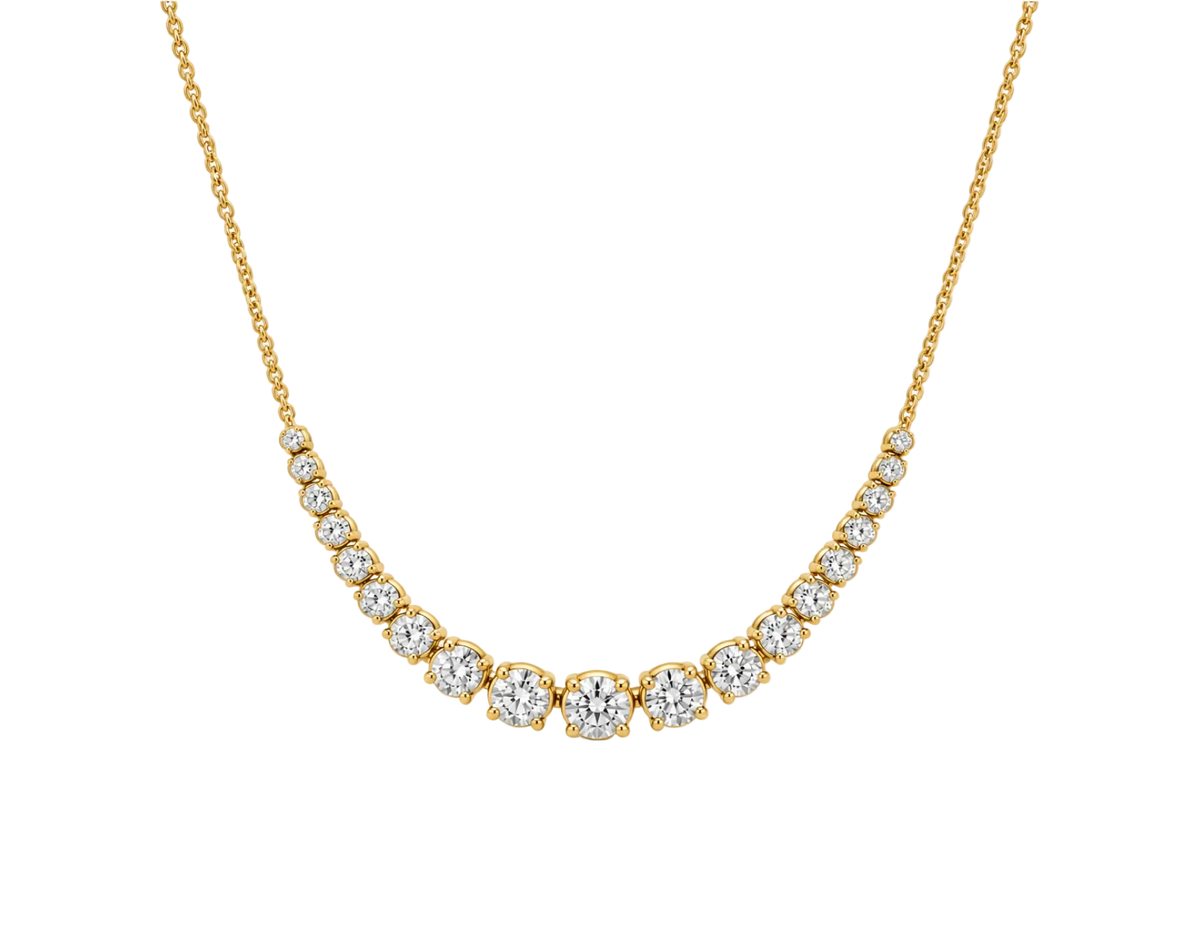 GRADUATED LAB DIAMOND NECKLACE