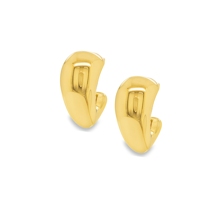 DOME HALF HOOP EARRINGS