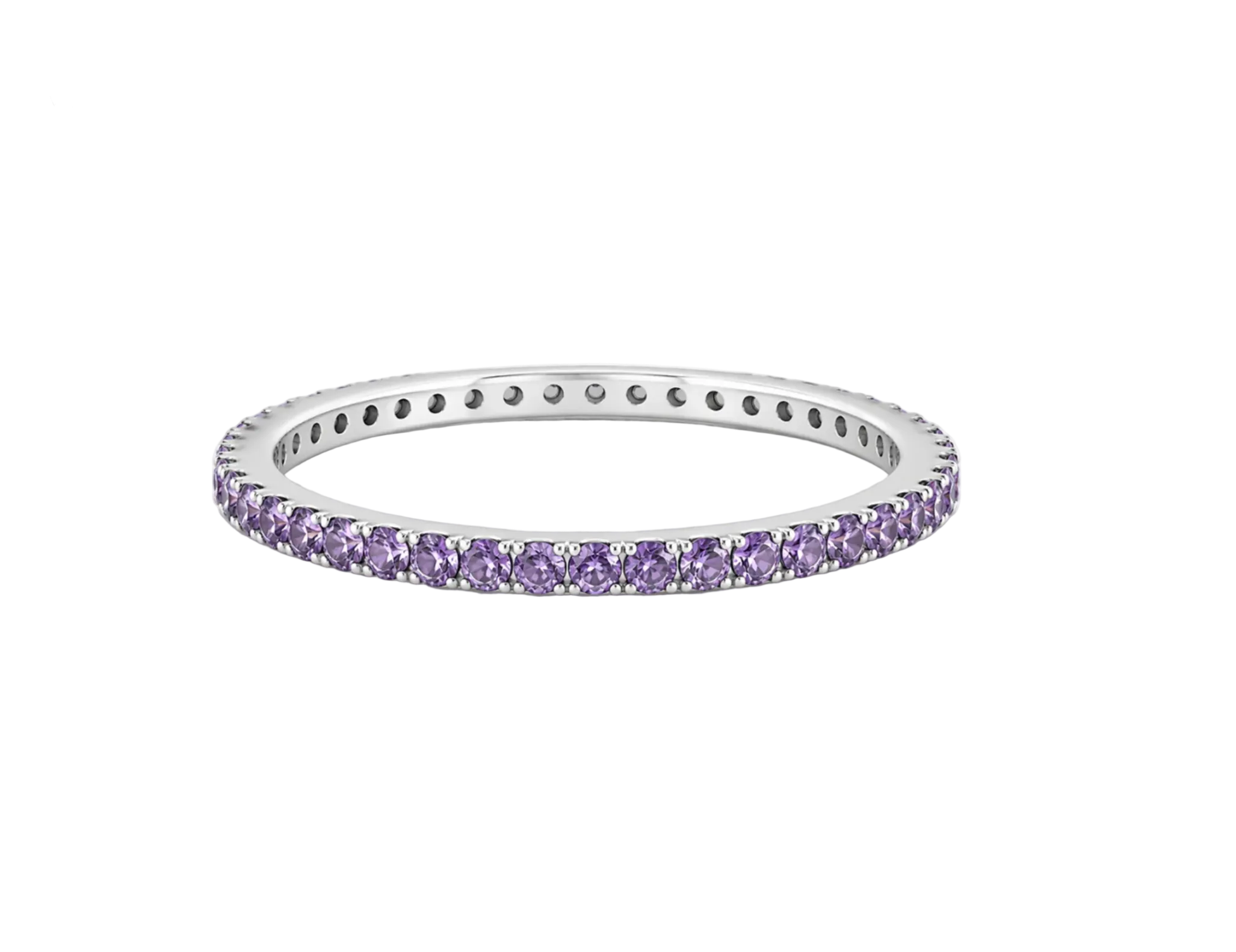 PURPLE AMETHYST ETERNITY BAND RING