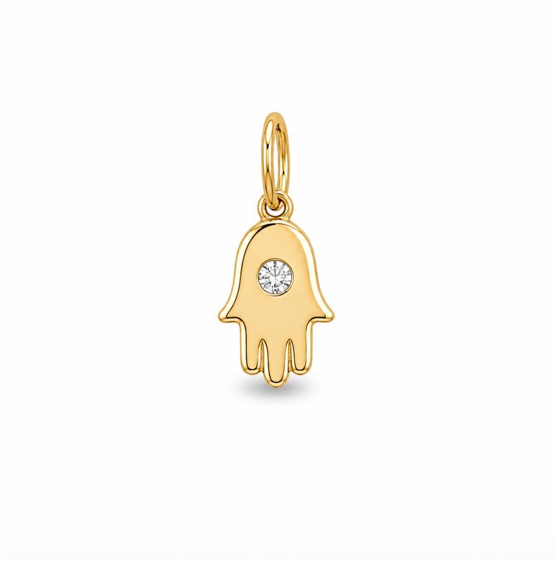 MINI DIAMOND EYE HAMSA CHARM