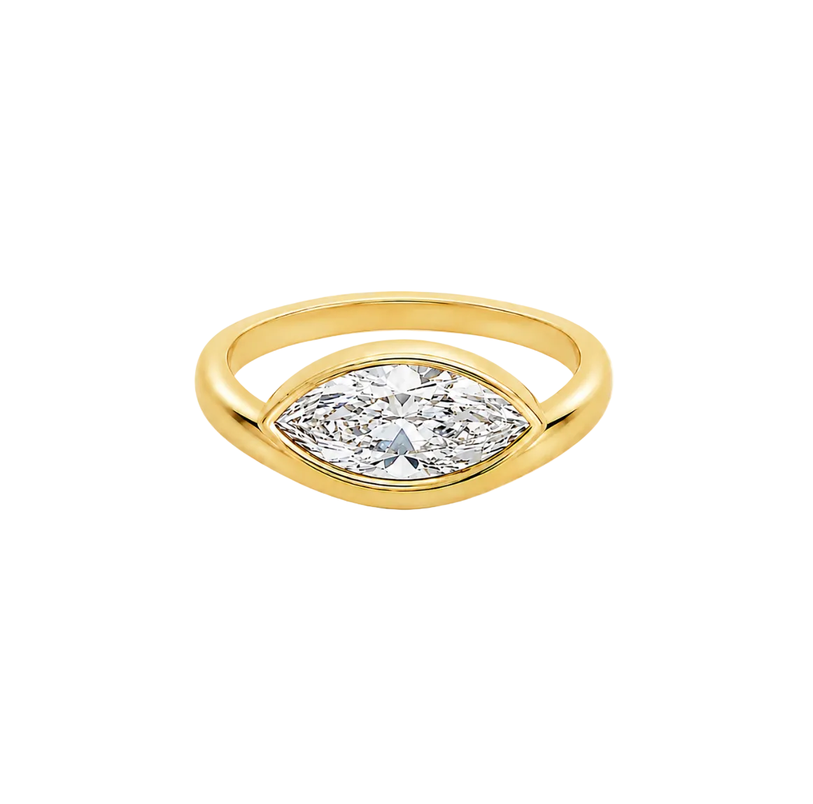 LAB MARQUISE DIAMOND PINKY RING