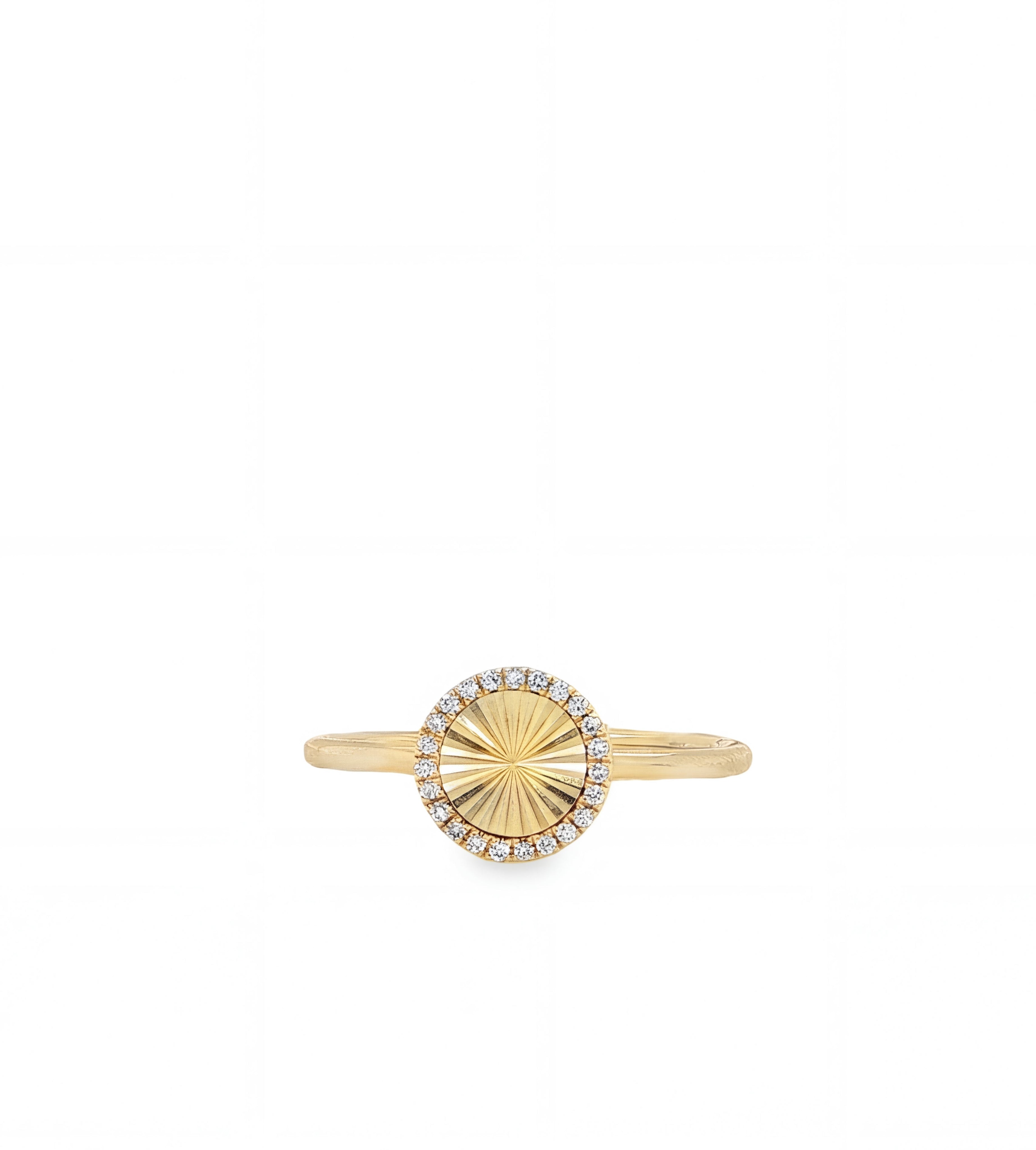 DIAMOND HALO DISK RING