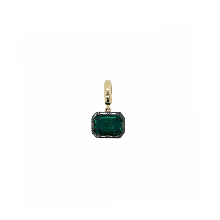 GEORGIAN STYLE LAB GROWN EMERALD CHARM