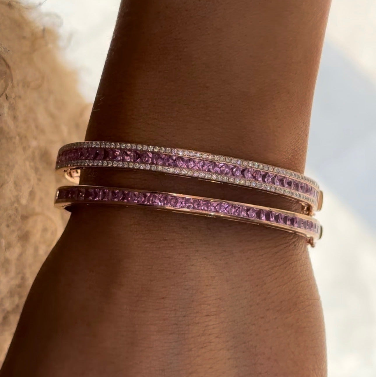 PINK SAPPHIRE BANGLE