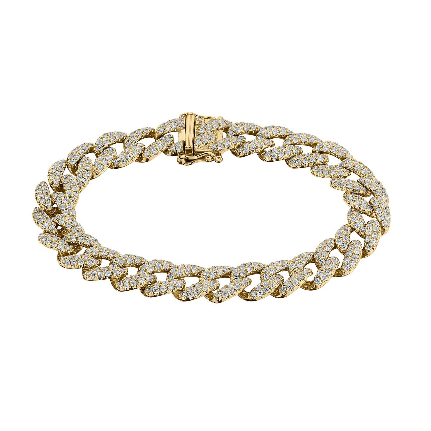 Diamond curb store link bracelet