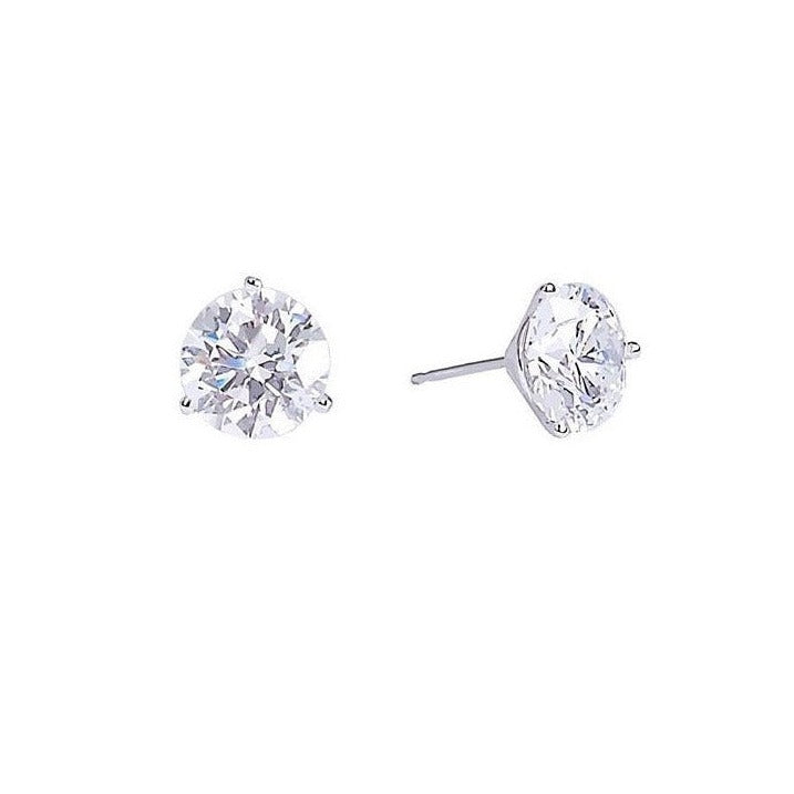 THREE CLAW DIAMOND STUDS