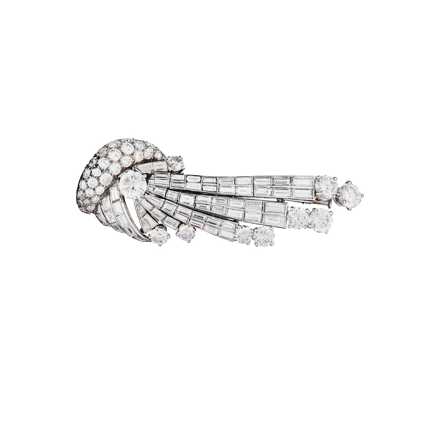 DIAMOND COMET BROOCH