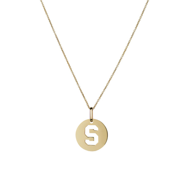 INITIAL DISC NECKLACE