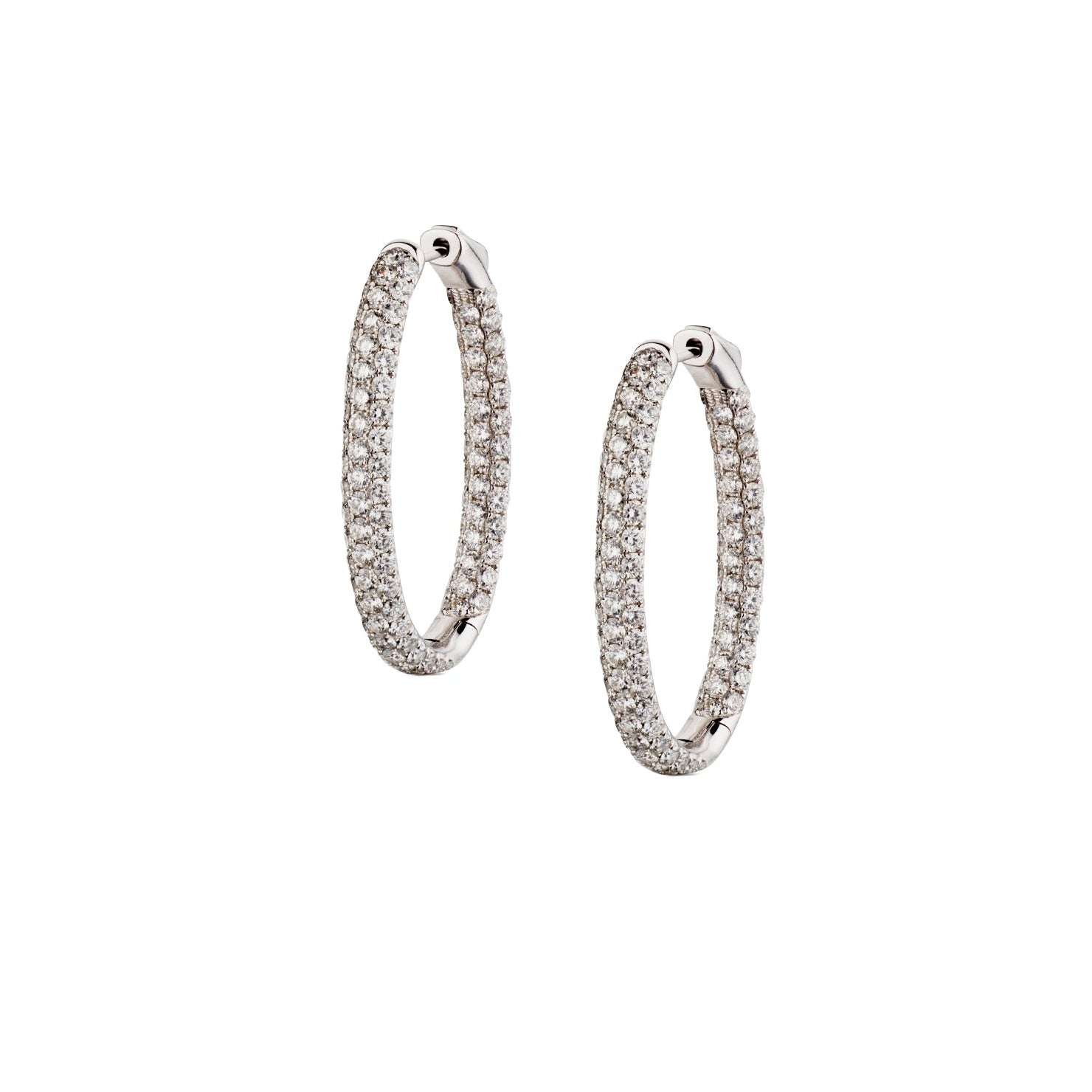 DIAMOND OVAL-SHAPED HOOPS