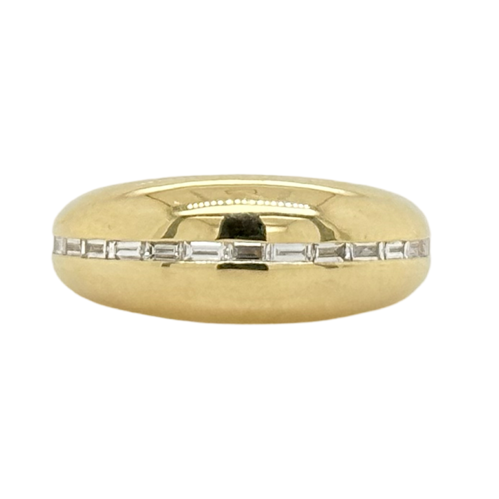 BAGUETTE DIAMOND DOMED RING