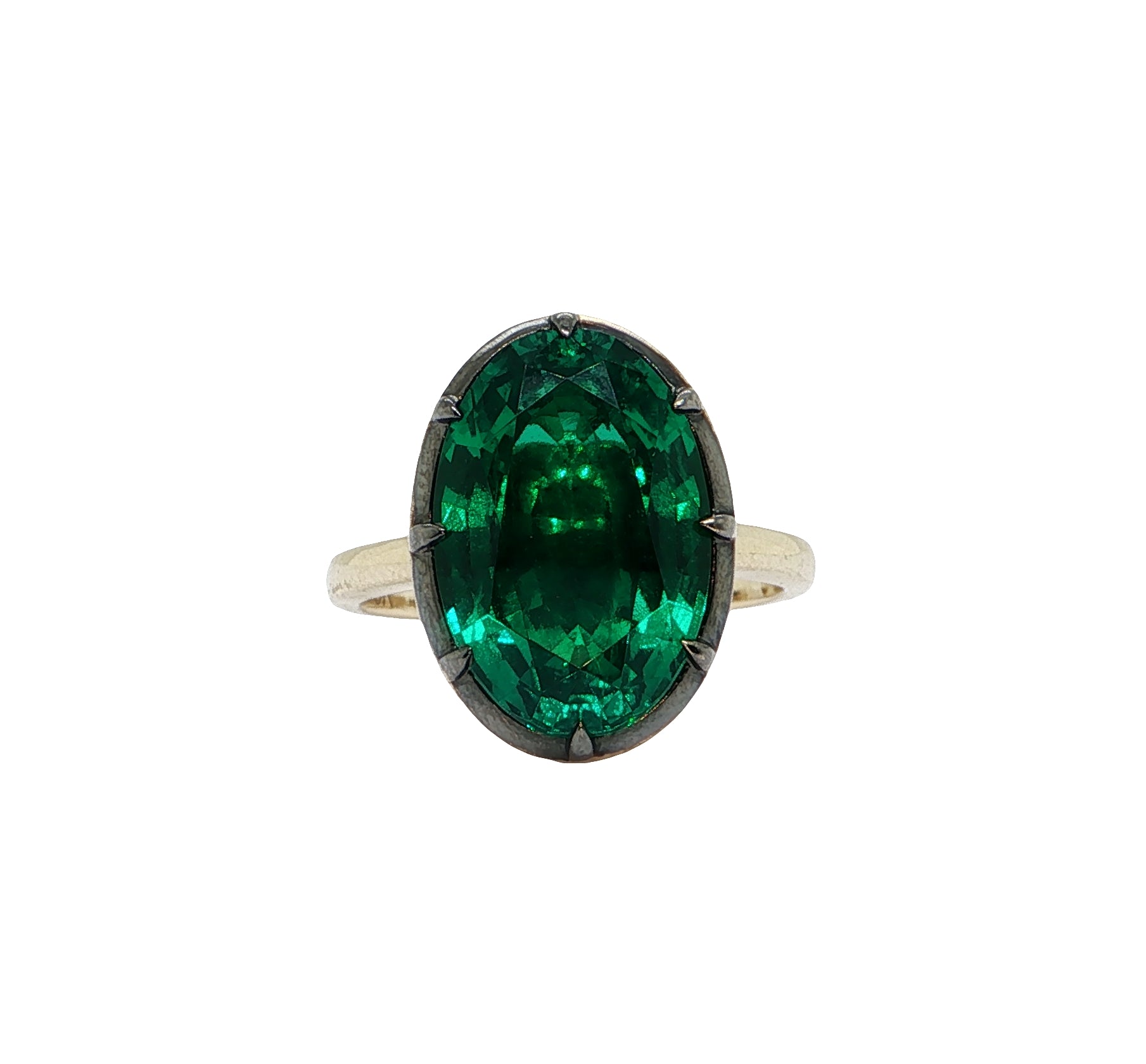 Lab Grown Emerald Oval Ring