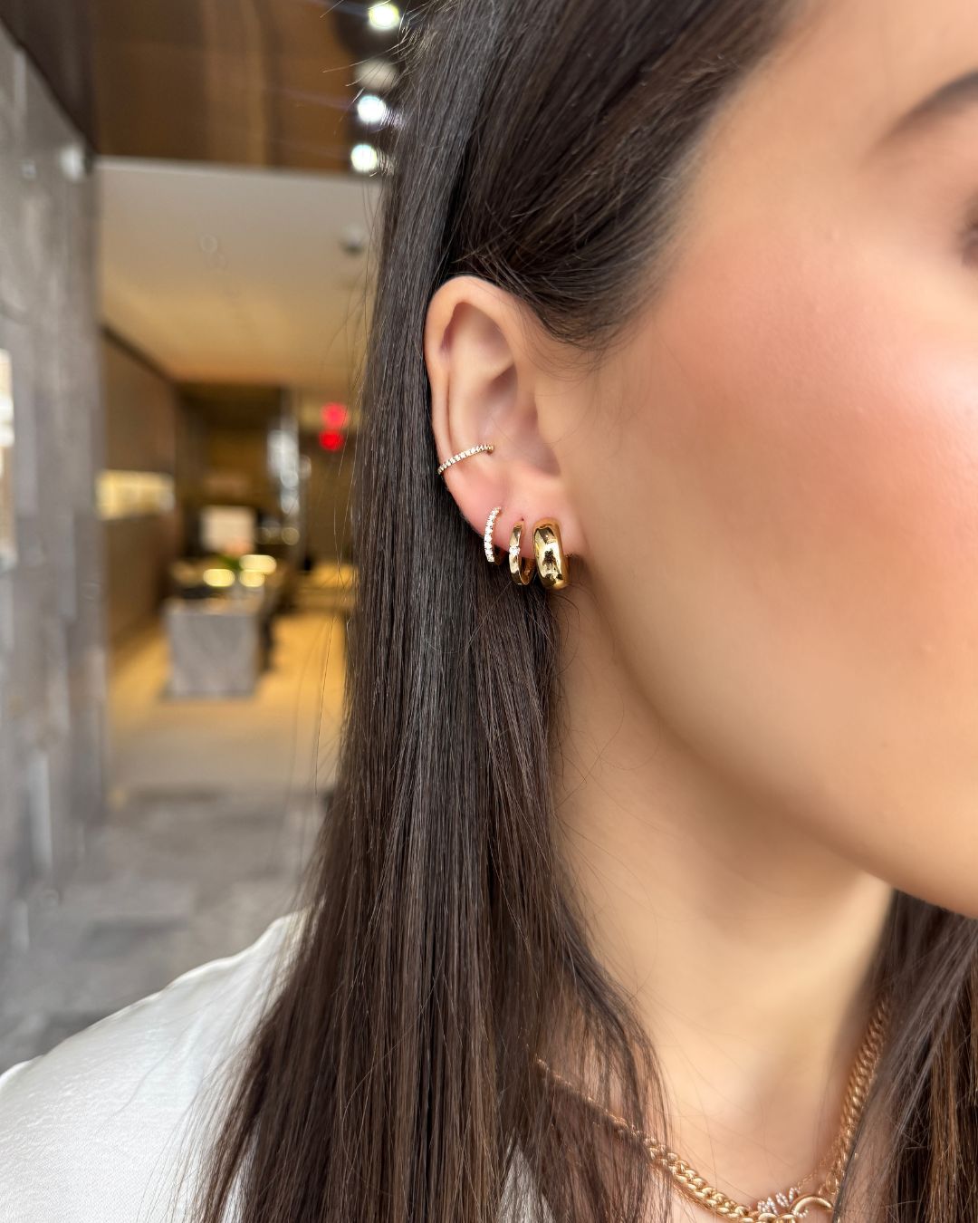 HALF HOOP EARRINGS