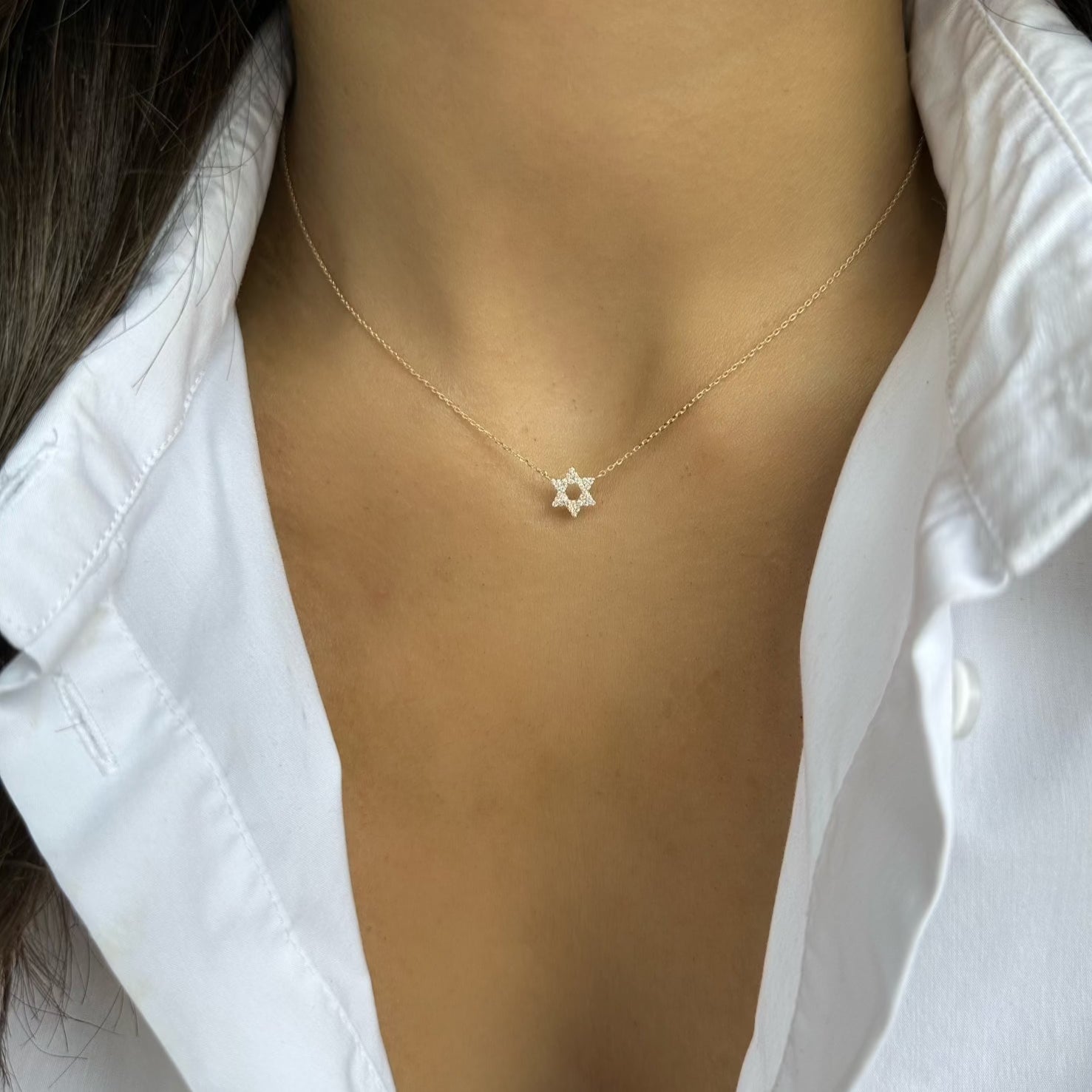 DIAMOND STAR OF DAVID NECKLACE