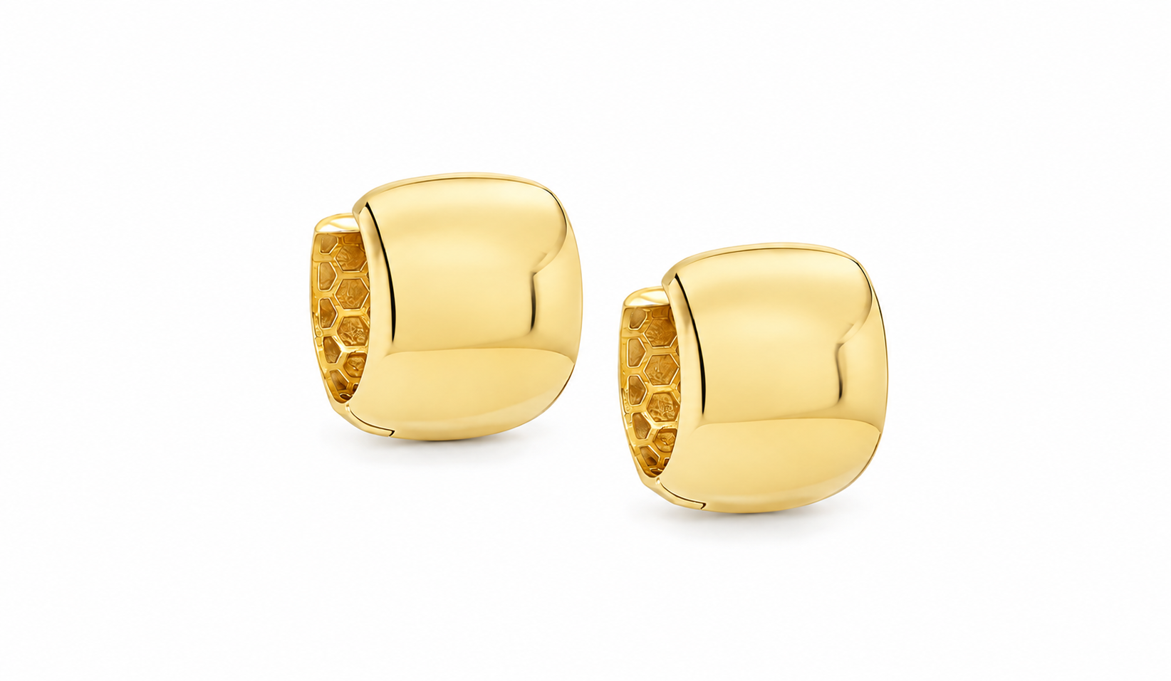 CHUNKY GOLD HUGGIE EARRINGS