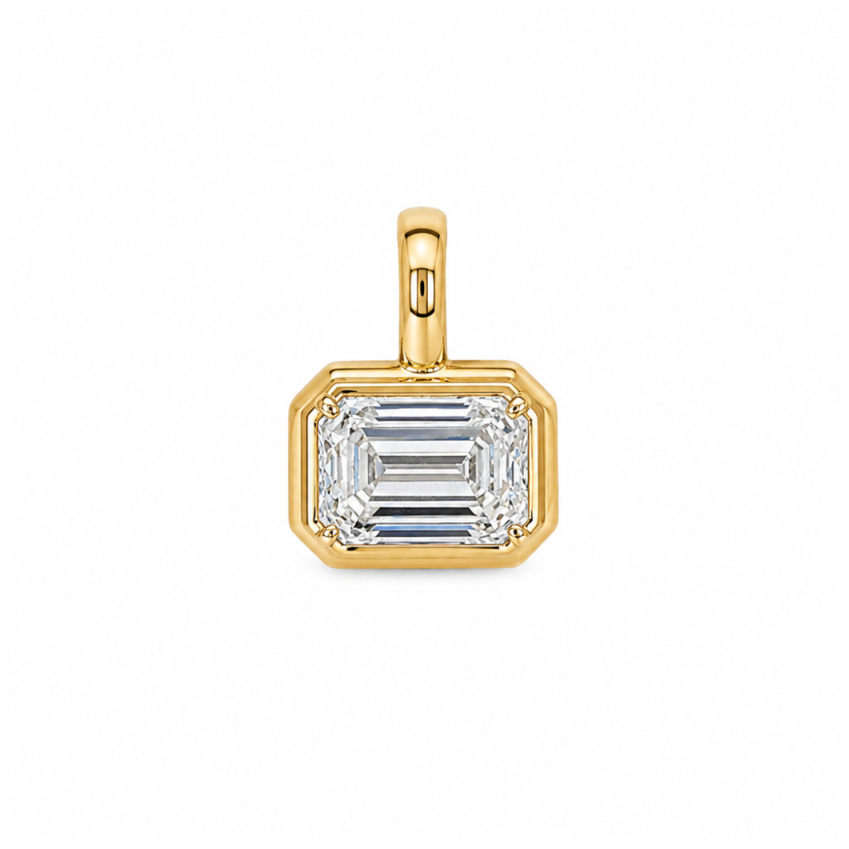 LAB EMERALD DIAMOND PENDANT