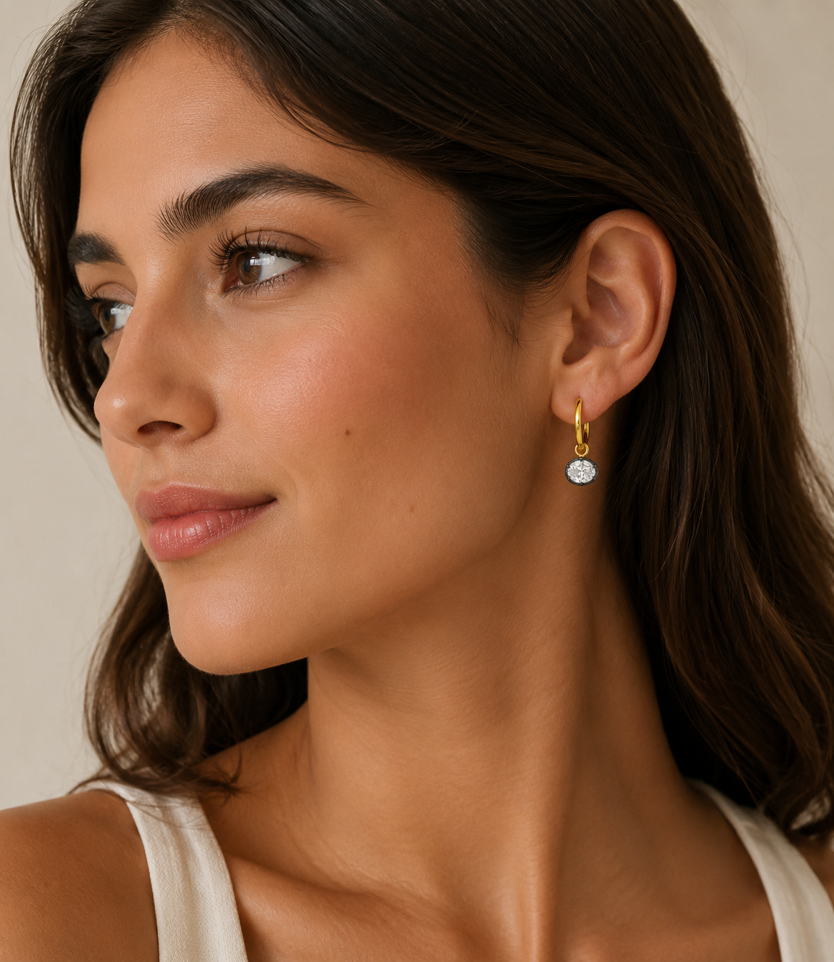 LAB OVAL CUT DIAMOND DROP EARRINGS