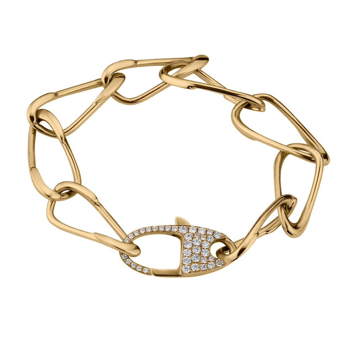 DIAMOND LOBSTER CLASP LINK BRACELET