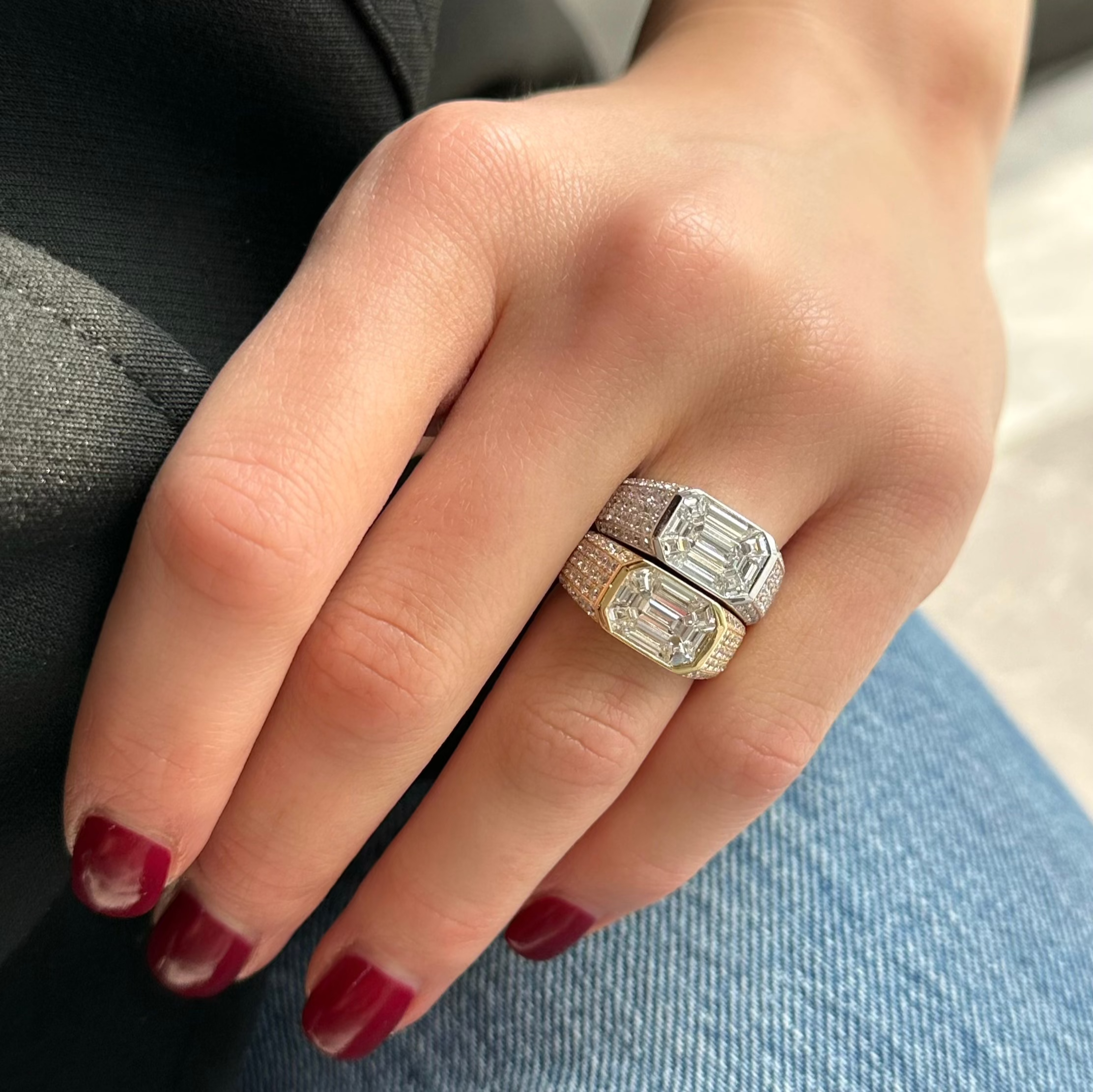 BAGUETTE & PAVÉ DIAMOND RING